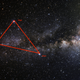 The Summer Triangle and the Milky Way galaxy.